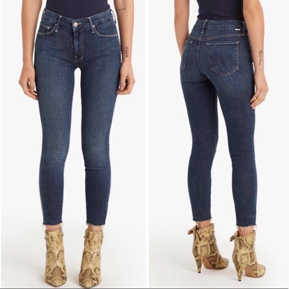 Mother Looked Ankle Fray Girl Crush Jeans size 25 - Picture 2 of 16